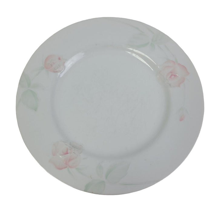 2 Vintage Home Beautiful Rose Blush 10" Fine China Dinner Plates Made In Japan
