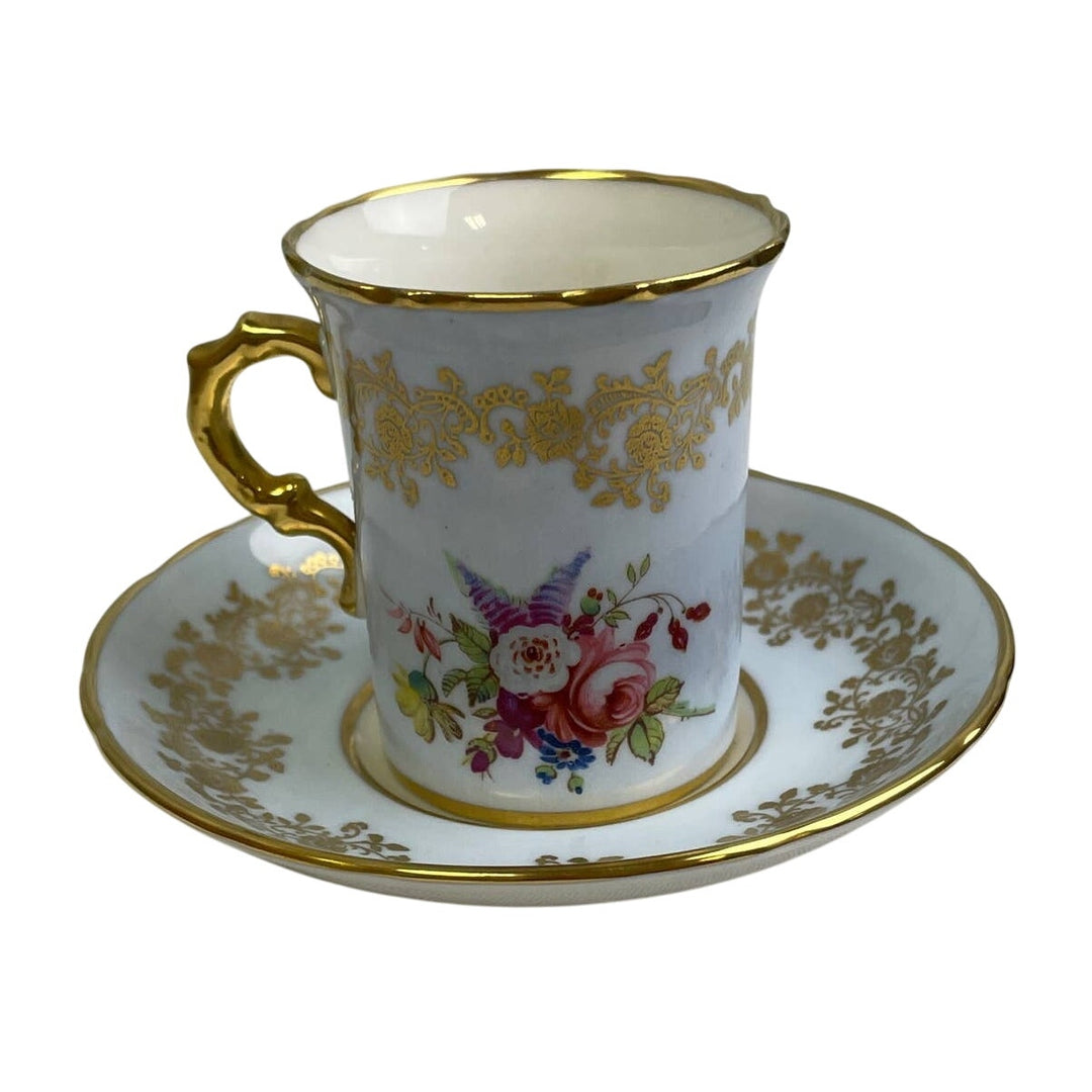 Vintage Hammersley &amp; Co Cup &amp; Saucer Pale Blue Bone China England Teacup Set