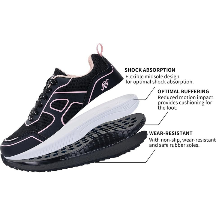 Zefuher Womens Size 10 Pink White Black Arch Support Orthotic Athletic Shoes
