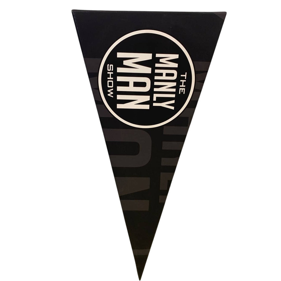 The Manly Man Show Triangle Pennant Shaped Canvas Wrapped Artwork Wall Art
