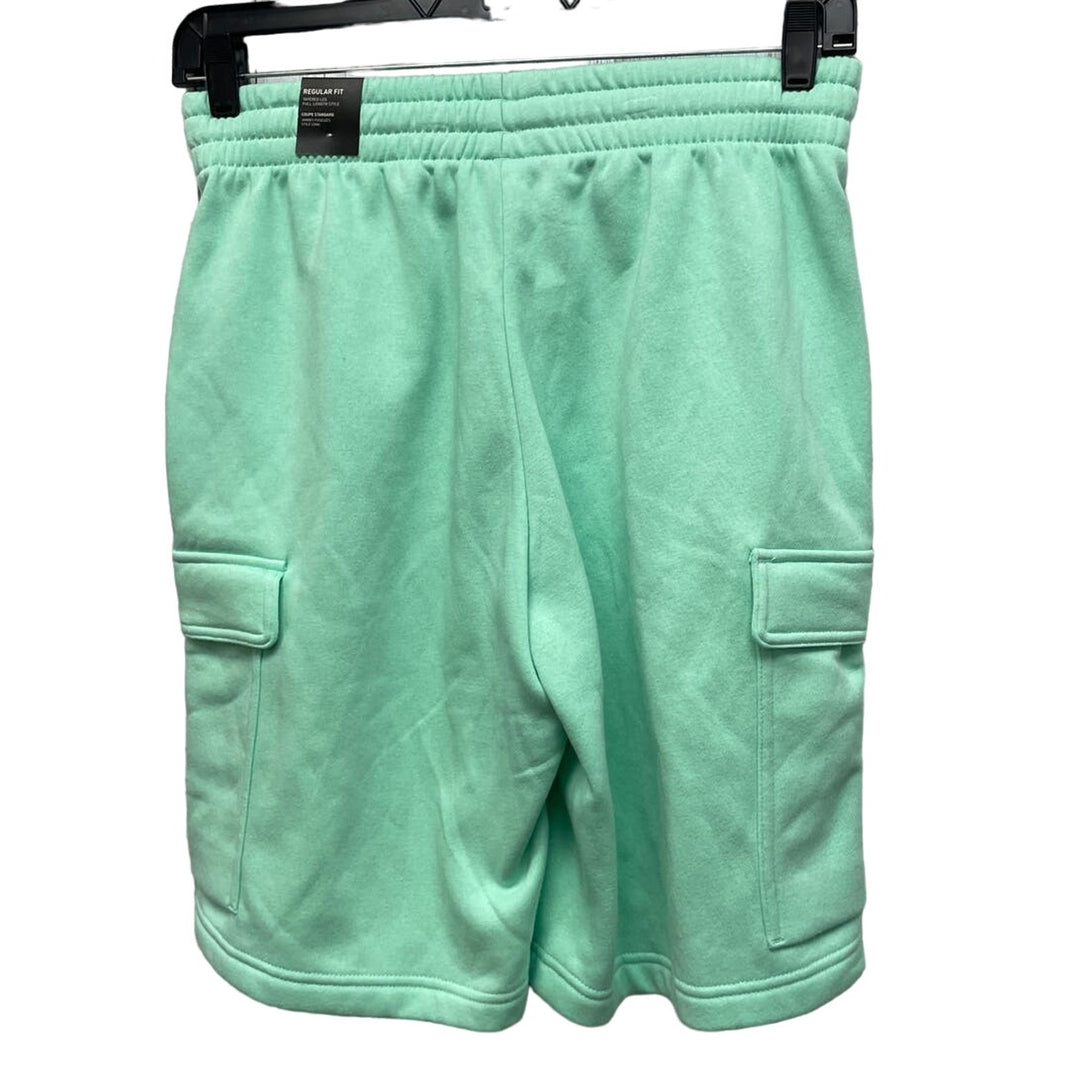 New Adidas Mens Small PolyCotton Elastic Drawstring Waist Cargo Sweatpant Shorts