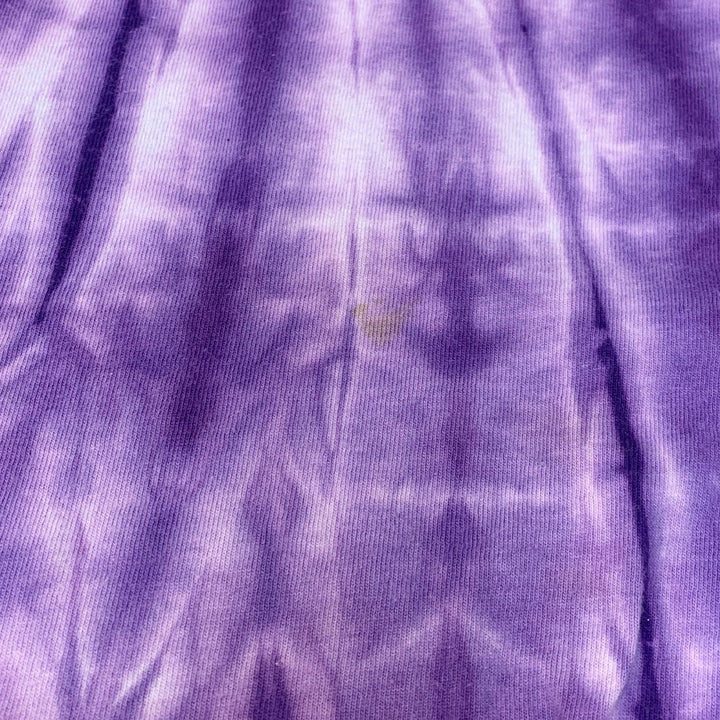 Hand Printed Upcycled Womens Large Dragonfly Short Sleeve Tie Dyed Tee T-Shirt