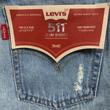 New Levi's Boys Size 14 Regular 511 Slim 100% Cotton Denim Jean Knee Shorts