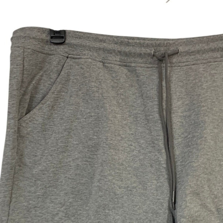 New Eddie Bauer Womens 2X Heathered Gray Drawstring Cozy Camp Fleece Shorts