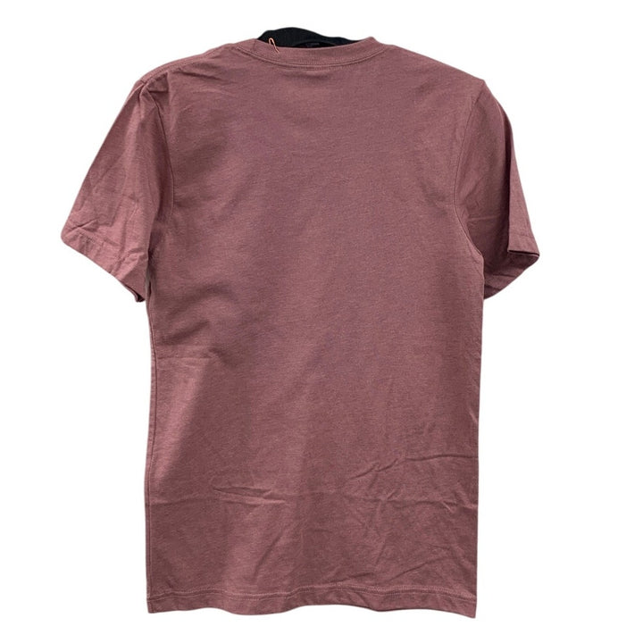 New Hand Printed Womens XS Rose Pink Woodland Owl Bird Short Sleeve Tee Shirt