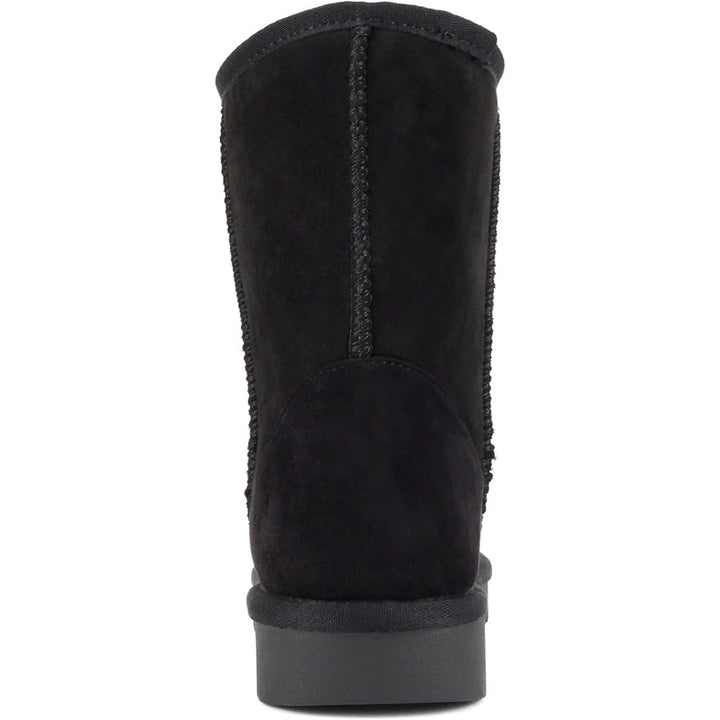 New Soda KURON Womens Size 7.5 Black Faux Suede Round Toe Lug Sole Ankel Boots