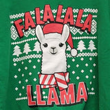 Wound Up Womens XXL Falalala Llama Christmas Snowflake Long Sleeve Sweatshirt