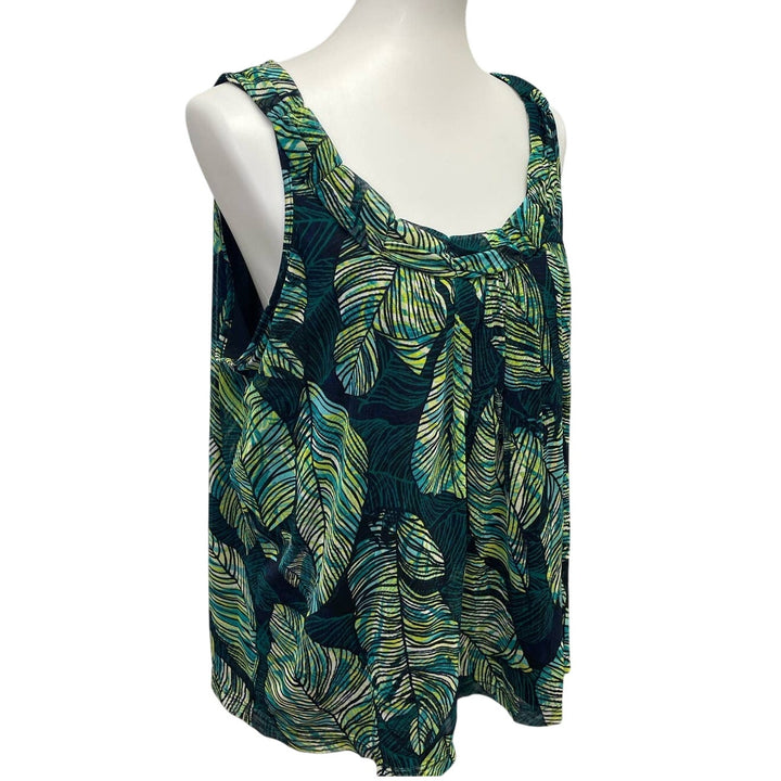 Rafaella Woman 1X Sleeveless Fully Lined Flowy 100% Polyester Tank Top Blouse