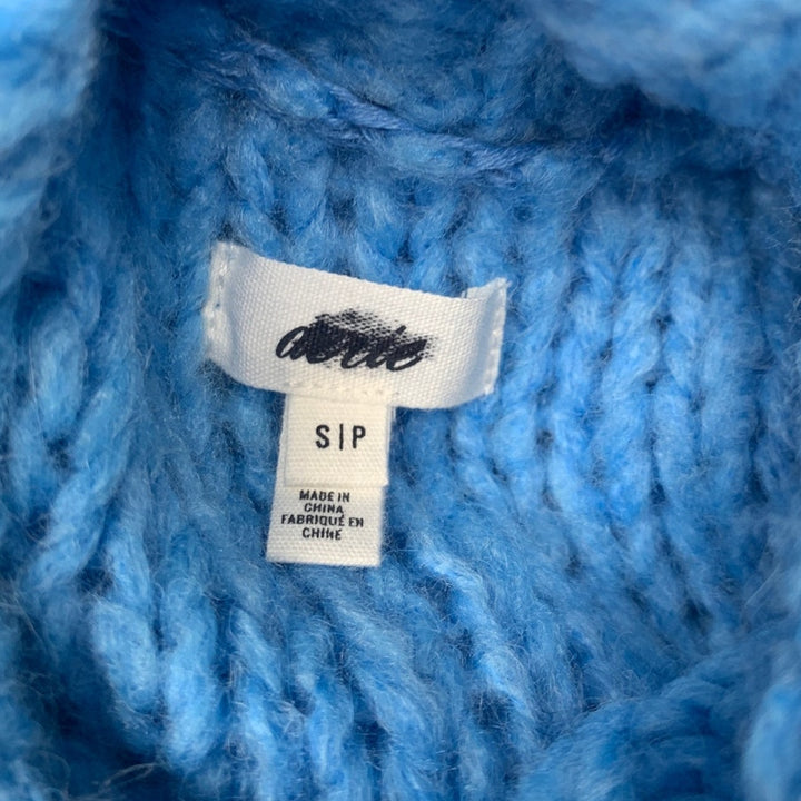 New Aerie Womens Small Long Sleeve PolyNylon Wool Cowl Neck Knit Sweater