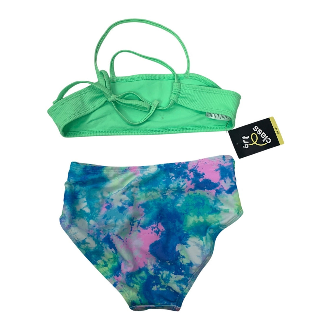 NWT New Art Class Girls Medium 8 Green Blue 2PC Bikini Swim Swimsuit Suit
