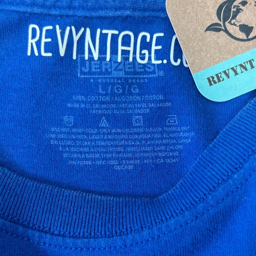 Hand Printed Mens Large Upcycled June Pride Month Rainbow Equality Crew Neck Tee