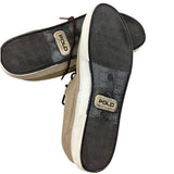 Polo Ralph Lauren 14D Felton Tan Canvas Lace Up Sneakers Casual Tennis Shoes
