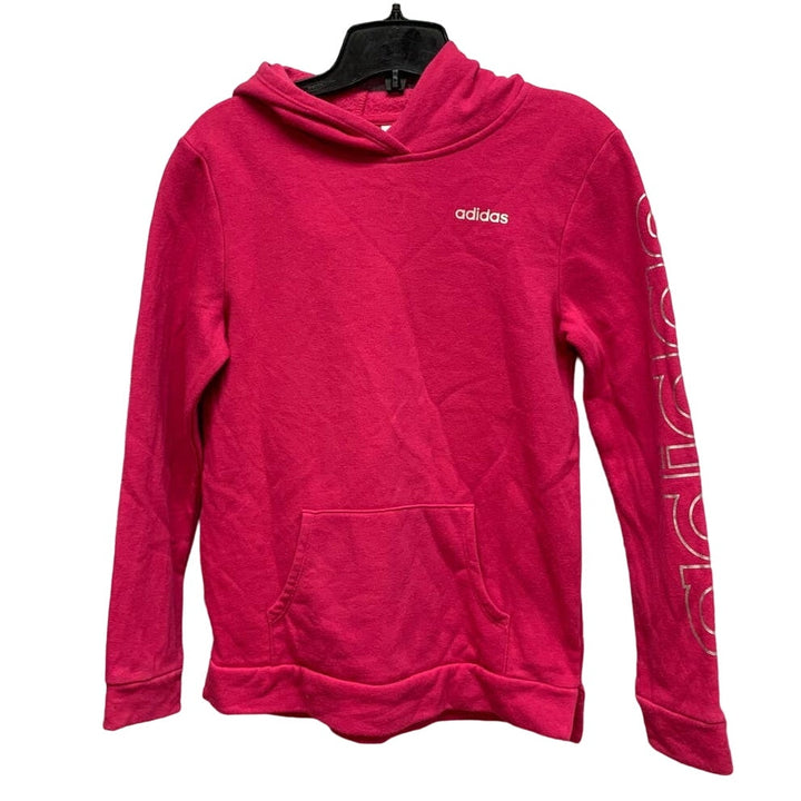 Adidas Girls Youth Extra Large 16 Pullover Hoodie Sweatshirt with Front Pockets