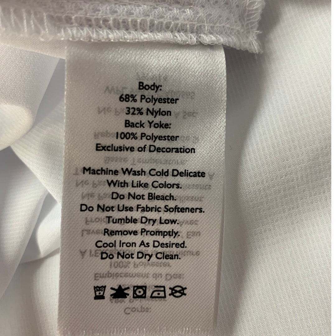 New Eddie Bauer Womens 3X White UPF 50+ Guide 3.0 Short Sleeve Button Up Shirt