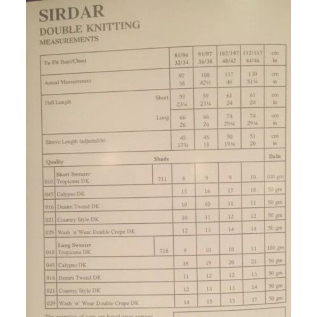 New Sirdar 5576 Tropicana Double Knitting Men&