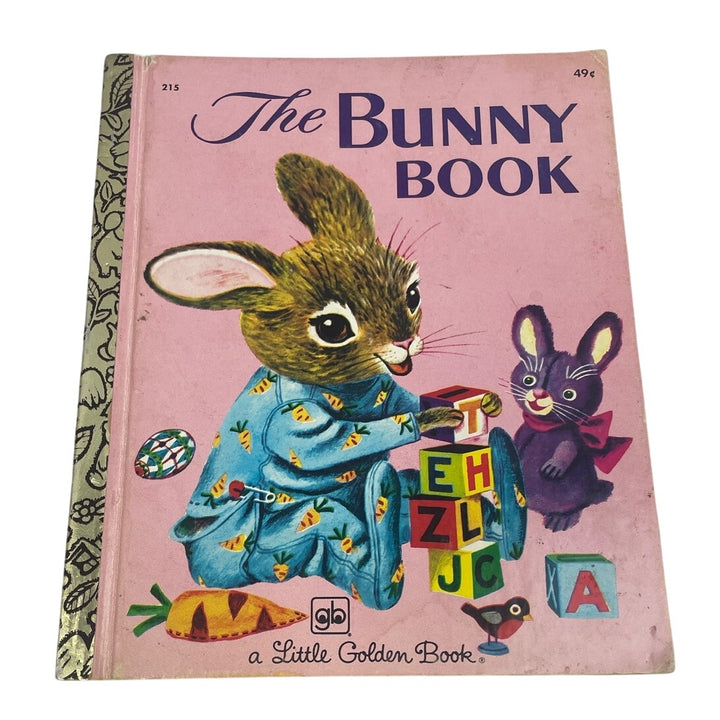2 Vintage 1976 Little Golden Books Golden Egg Book Bunny Book Set Names Inside