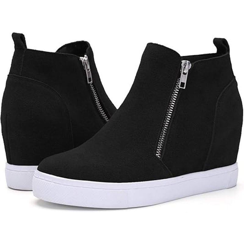 New Athlefit Womens Size 7.5 Wedge Sneakers Hidden Heel Platform Wedge Booties