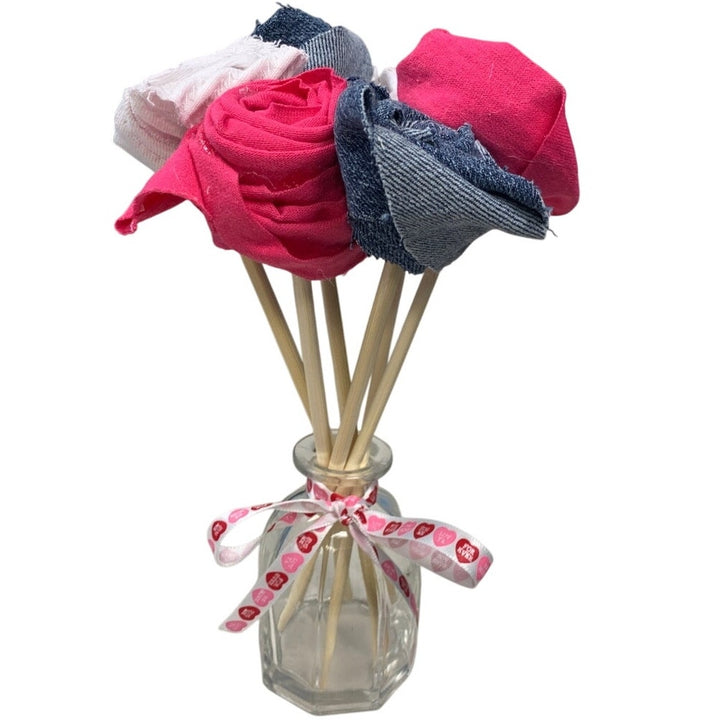 Handmade Upcycled Denim TShirt Valentine&