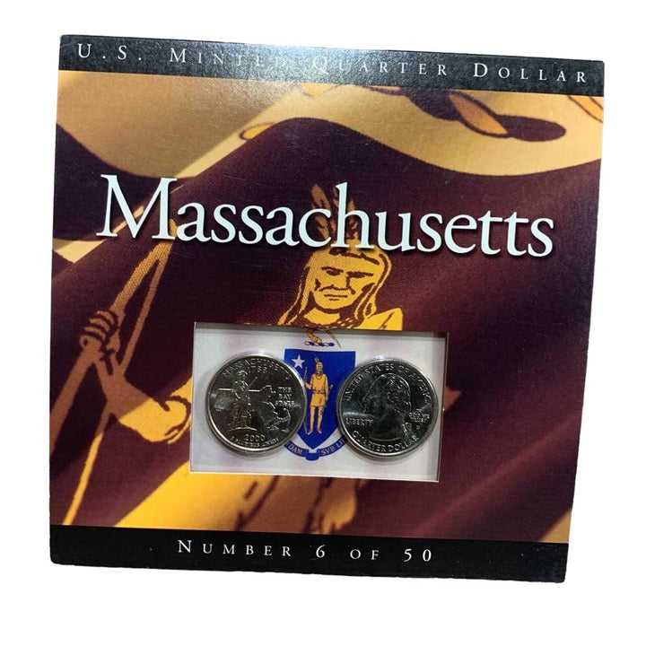 Sealed Massachusetts Quarter Dollar Numbered Coin Set 6 of 50