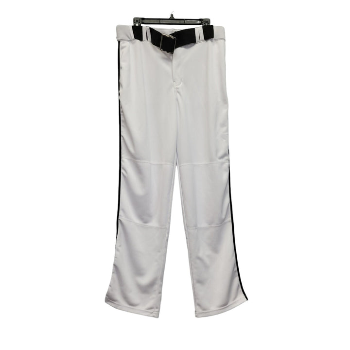 Champro Mens Large 100% Polyester Belted Side Striped Athletic Baseball Pants