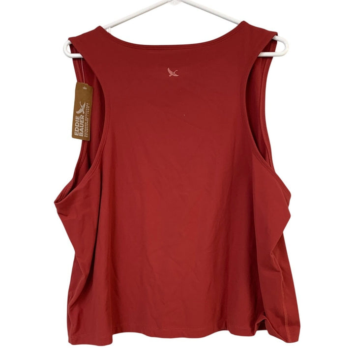 New Eddie Bauer Womens 2XL Sleeveless Dark Ruby Movement Lux Athletic Tank Top