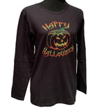 New Hand Printed Medium Halloween Jack-O-Lantern Pumpkin Black Light Glow Tee