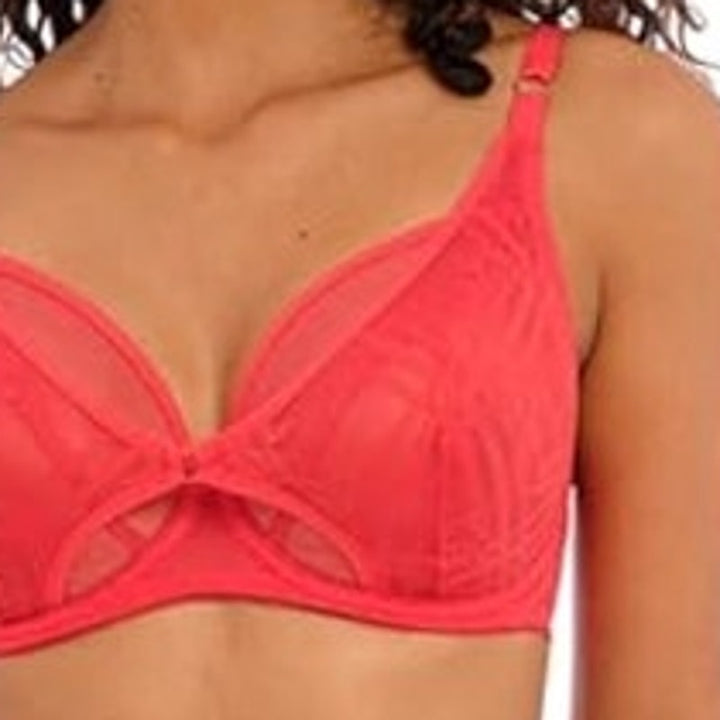 New Freya Womens Fatale 32DDD Chilli Red Lace Back Hook Underwire High Apex Bra