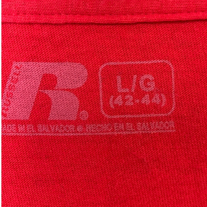Russell Mens Large Red SIUE Cougars College Long Sleeve Crew Neck Tee Shirt