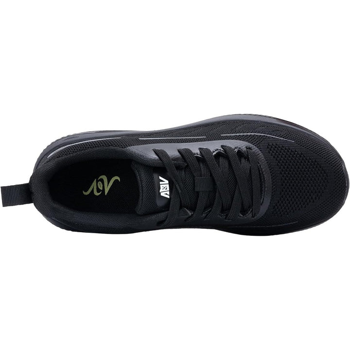 New IIV Women Size 11 Black Mesh Air Cushion Walking Arch Support Athletic Shoes
