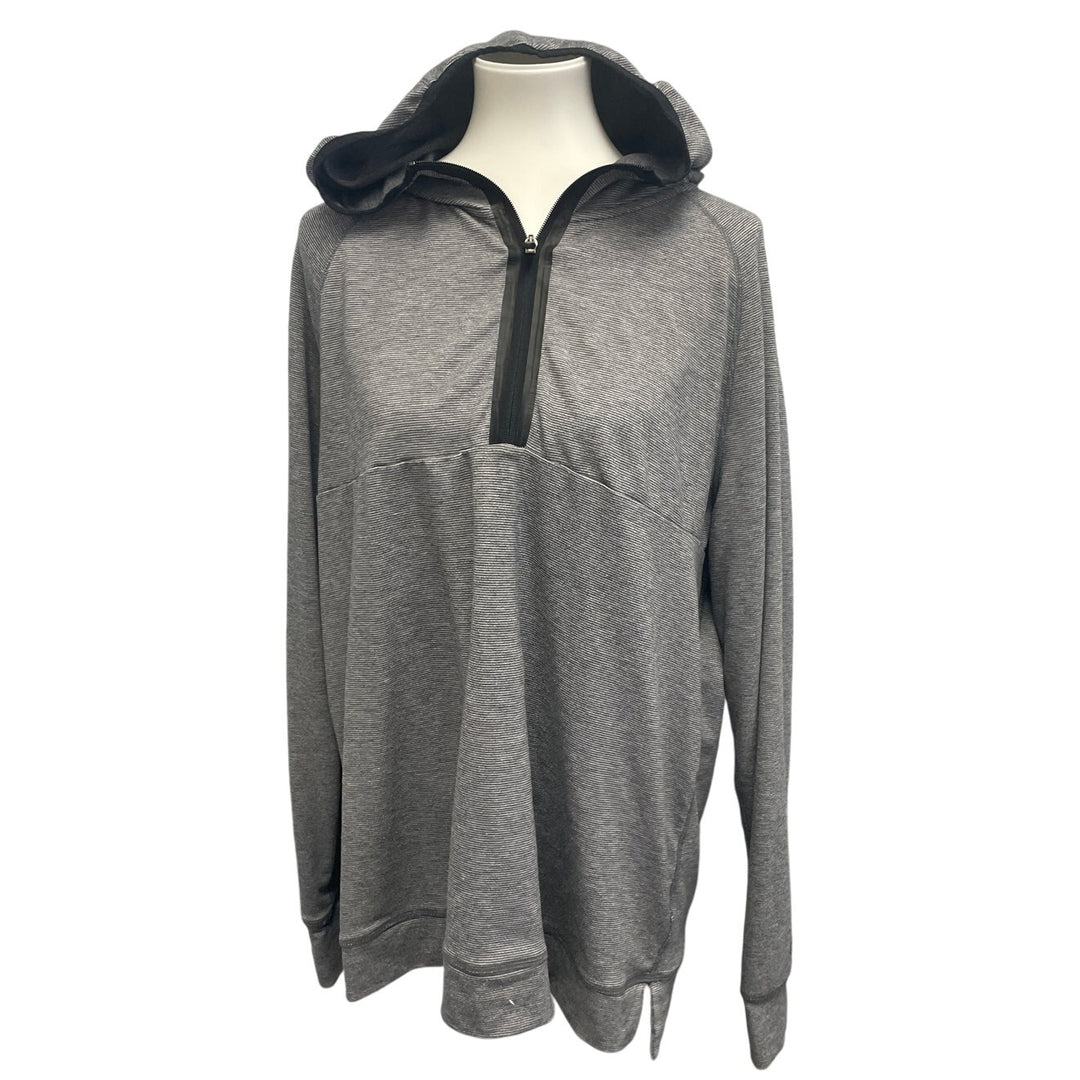 Champion Mens XL PolyRayon Spandex Quarter Zip Hooded Pullover Sweatshirt