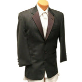 Chaps Ralph Lauren 42L GRAY Pointy Lapel Mens Tuxedo Jacket Wedding Prom Costume