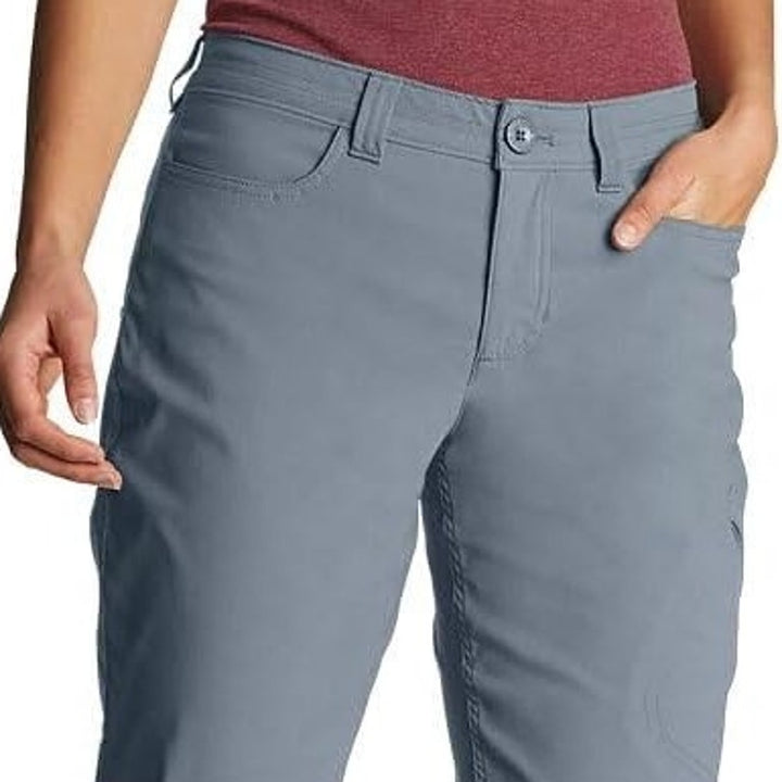 New Eddie Bauer Womens Size 18 Graphite Blue UPF 50+ Guide Capri Pants