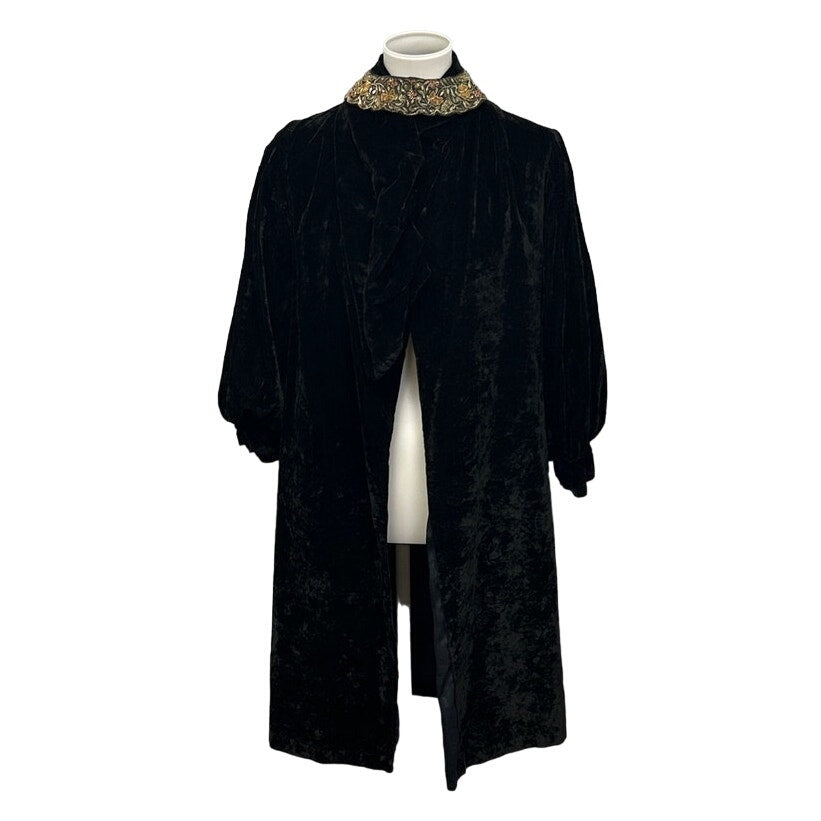 Vintage Womens Small Handmade Soft Velour Lined Long Sleeve Jacket w Collar
