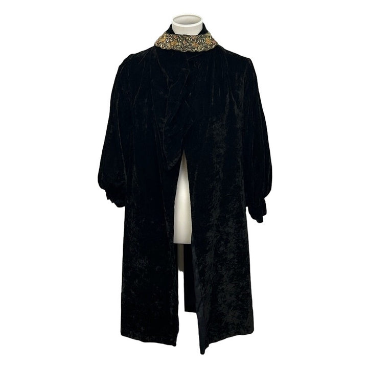 Vintage Womens Small Handmade Soft Velour Lined Long Sleeve Jacket w Collar
