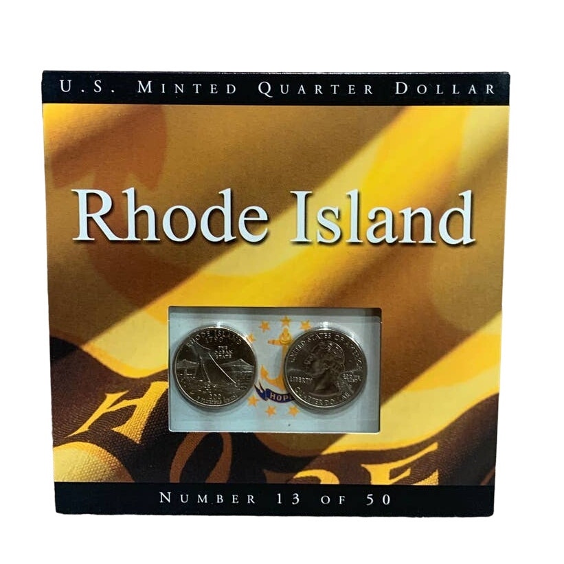 Sealed Rhode Island Quarter Dollar Numbered Coin Set 13 of 50