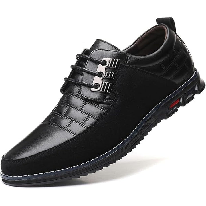 Recyphi Mens Size 11 Black Faux Suede Oxford Derby Orthopedic Lace Up Shoes