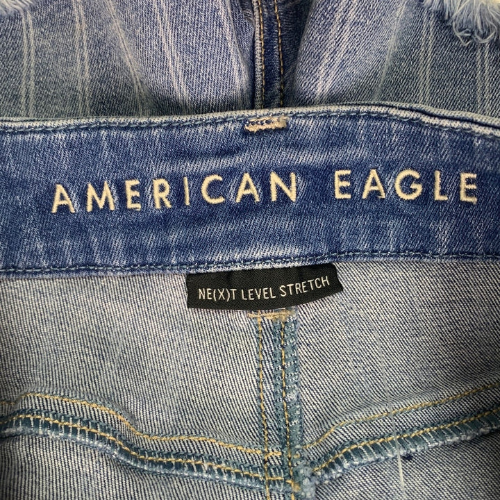 New American Eagle Size 0 Curvy Hi-Rise Shortie Stretch Jorts Denim Jean Short