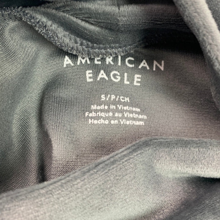 New American Eagle Womens Small Long Sleeve Soft Velour Snap Closure Bodysuit