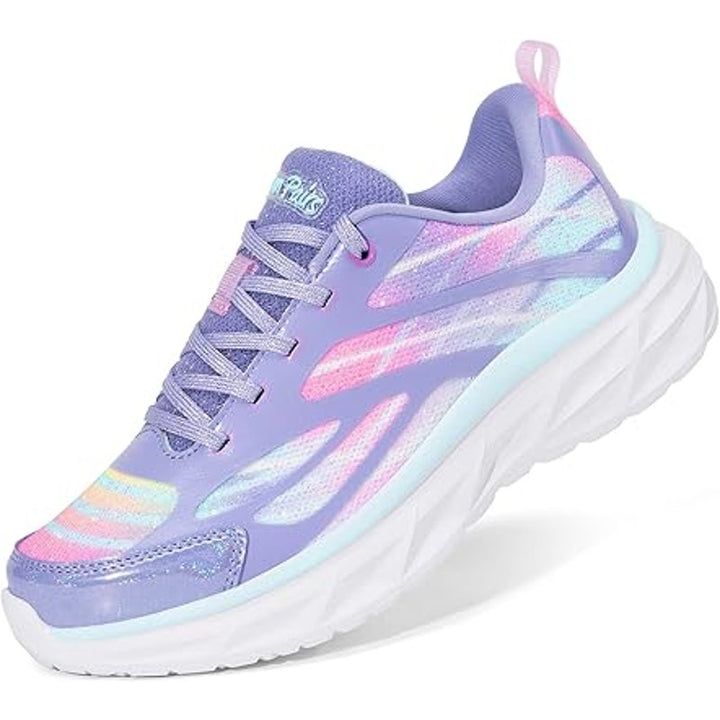 Dream Pairs Little Girls Size 3 Purple Glitter Sneakers Lace Up Tennis Shoes