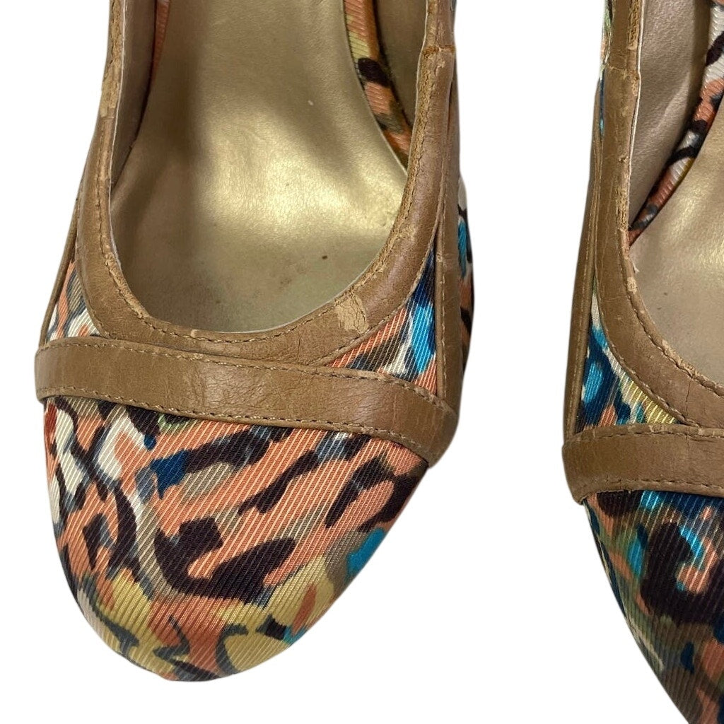 Madden Girl Alexsa Womens US Size 6.5 Colorful Animal Print High Platform Heels