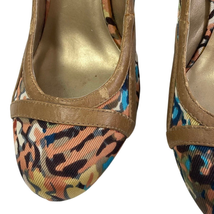 Madden Girl Alexsa Womens US Size 6.5 Colorful Animal Print High Platform Heels