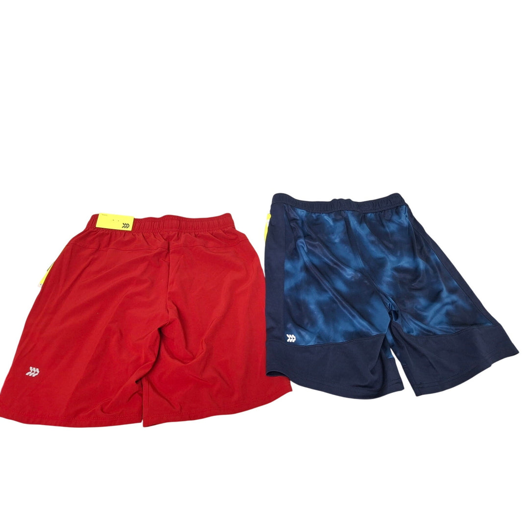 2 New All in Motion Boys Medium Elastic Drawstring Waist Long Sport Shorts