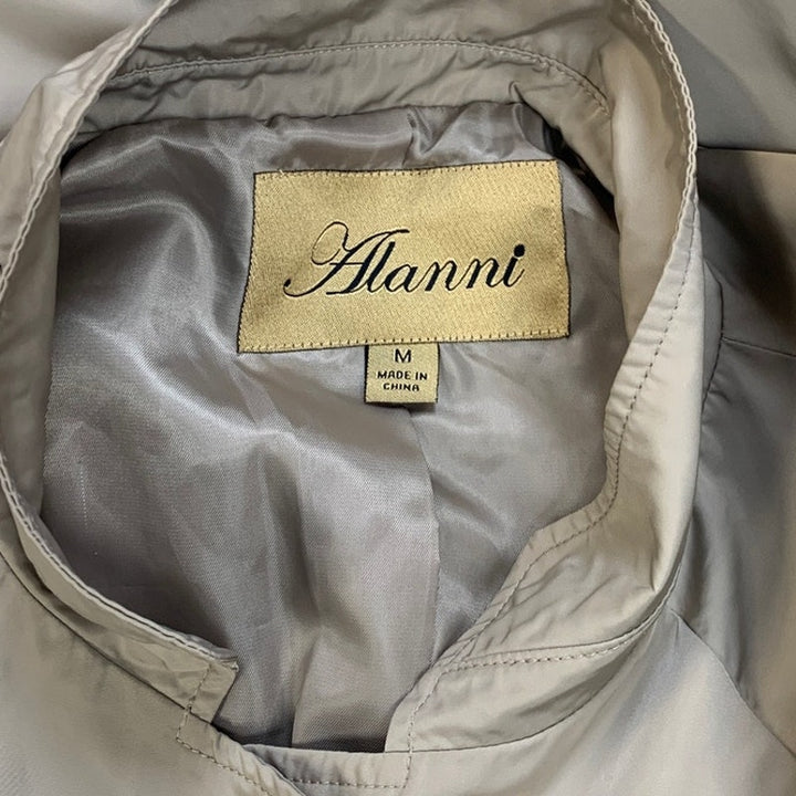 Alanni Womens Medium Lined Long Sleeve Button Down Trench Lightweight Jacket
