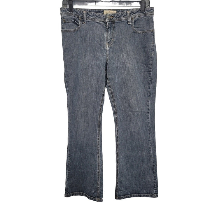 Natural Reflections Womens 12P Petite Cotton Spandex Straight Leg Denim Jeans