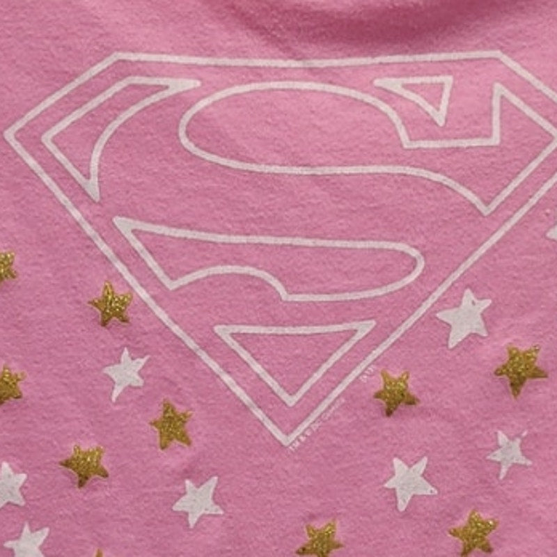 Love + Art DC Comics Girls Large PolyCotton Super Girl Star Sleeveless Shirt