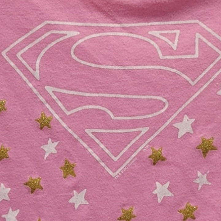 Love + Art DC Comics Girls Large PolyCotton Super Girl Star Sleeveless Shirt
