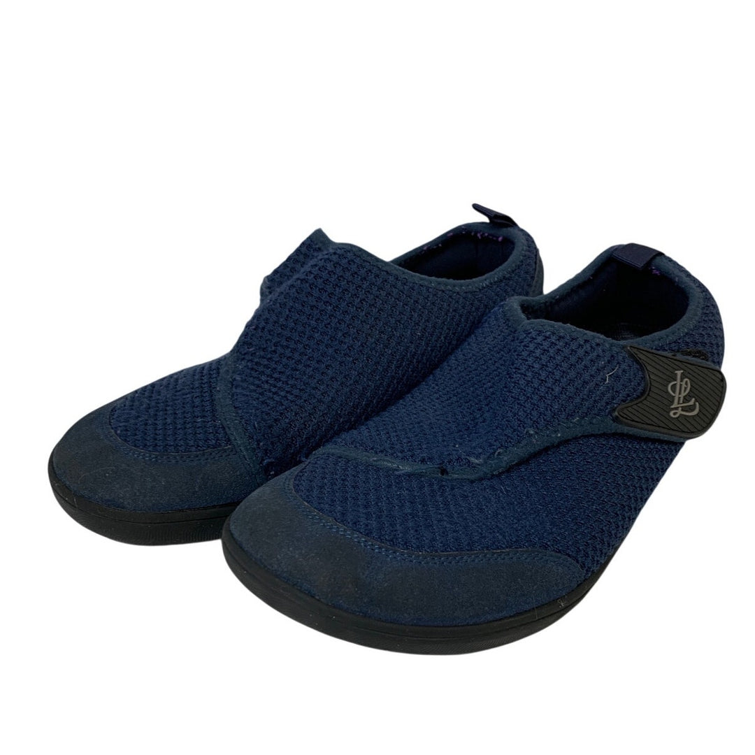 Lelsfit Mens Size 9 Navy Sneakers Hook Loop Closure Wide Toe Casual Shoes