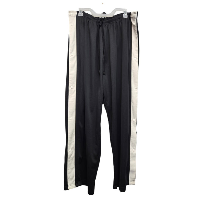 Fitness Gear Mens XXL Polyester Side Snaps Striped Drawstring Waist Track Pants