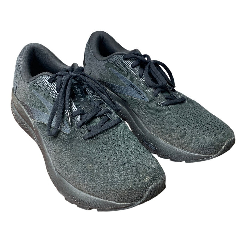 Brooks Mens Size 11.5 Ghost 16 Black Mesh Lace Up Neutral Walking Running Shoes