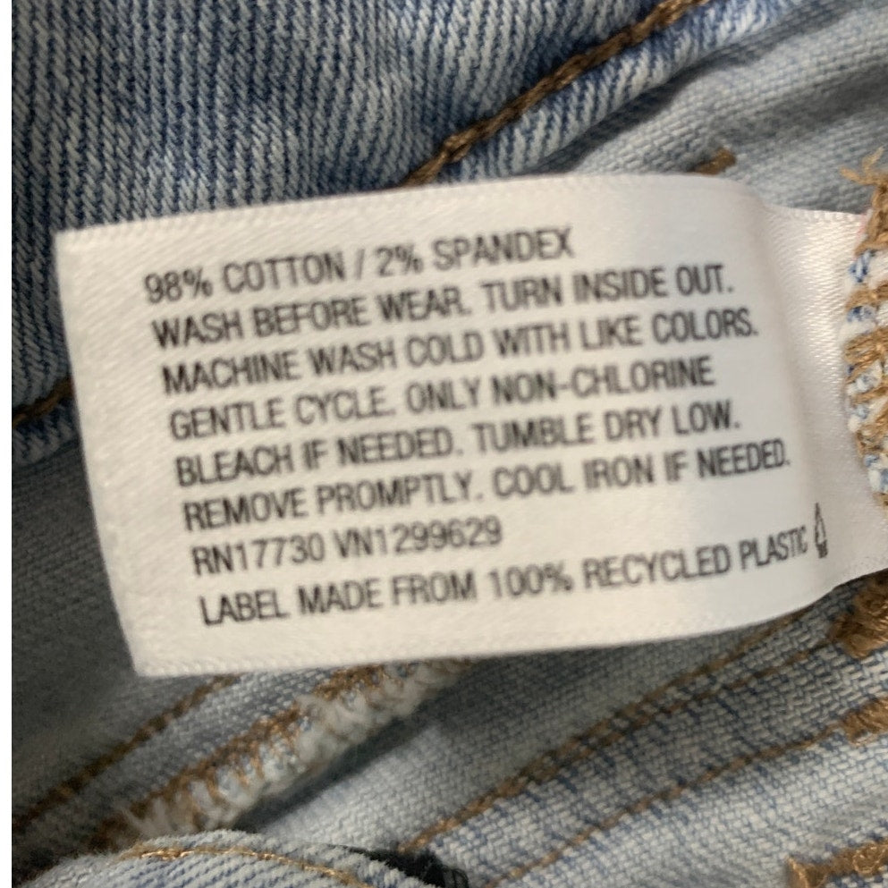 New Art Class Girls Medium Adjustable Waist Factory Distressed Denim Jean Skirt